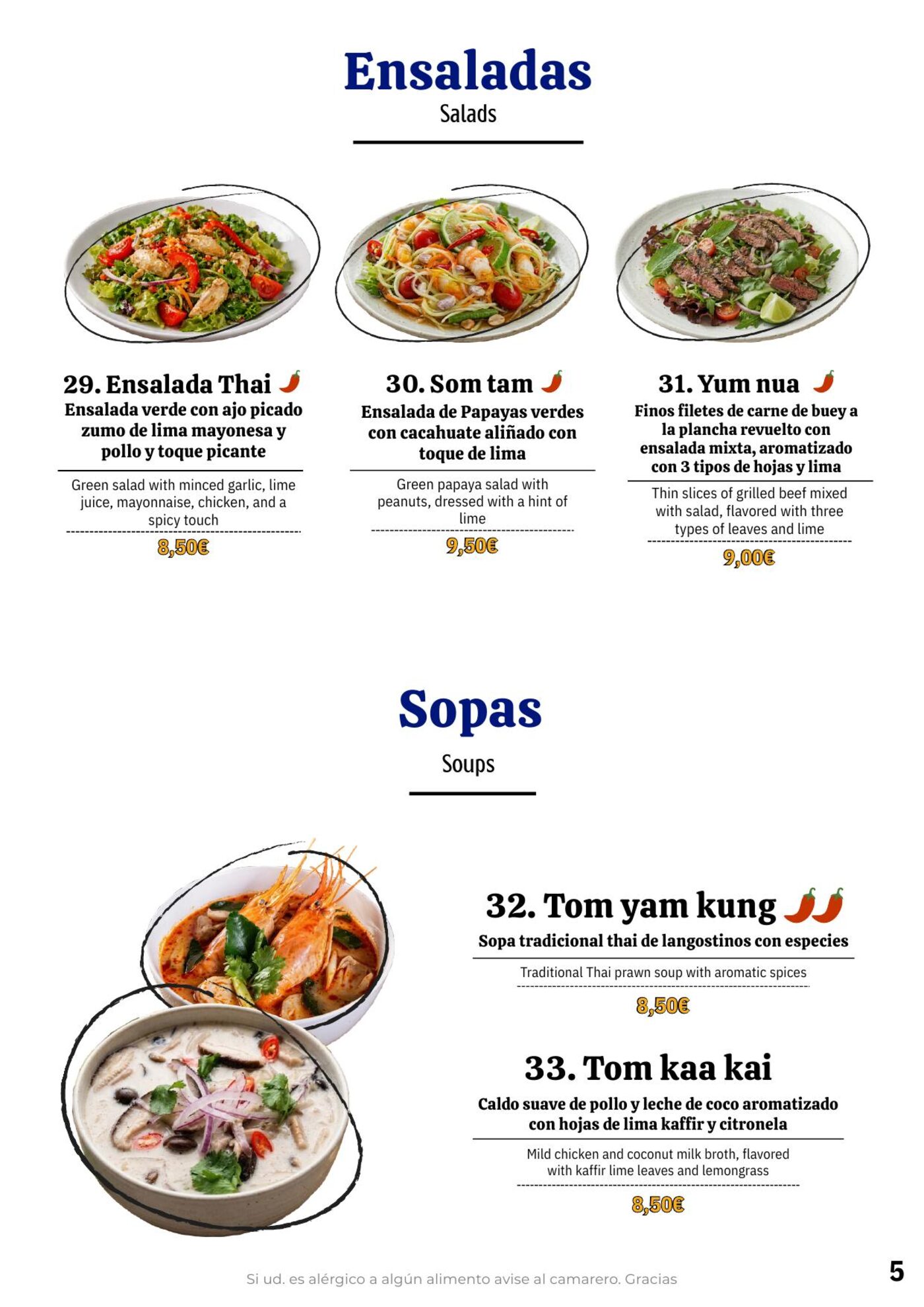 Iberico Thai menu — page 7