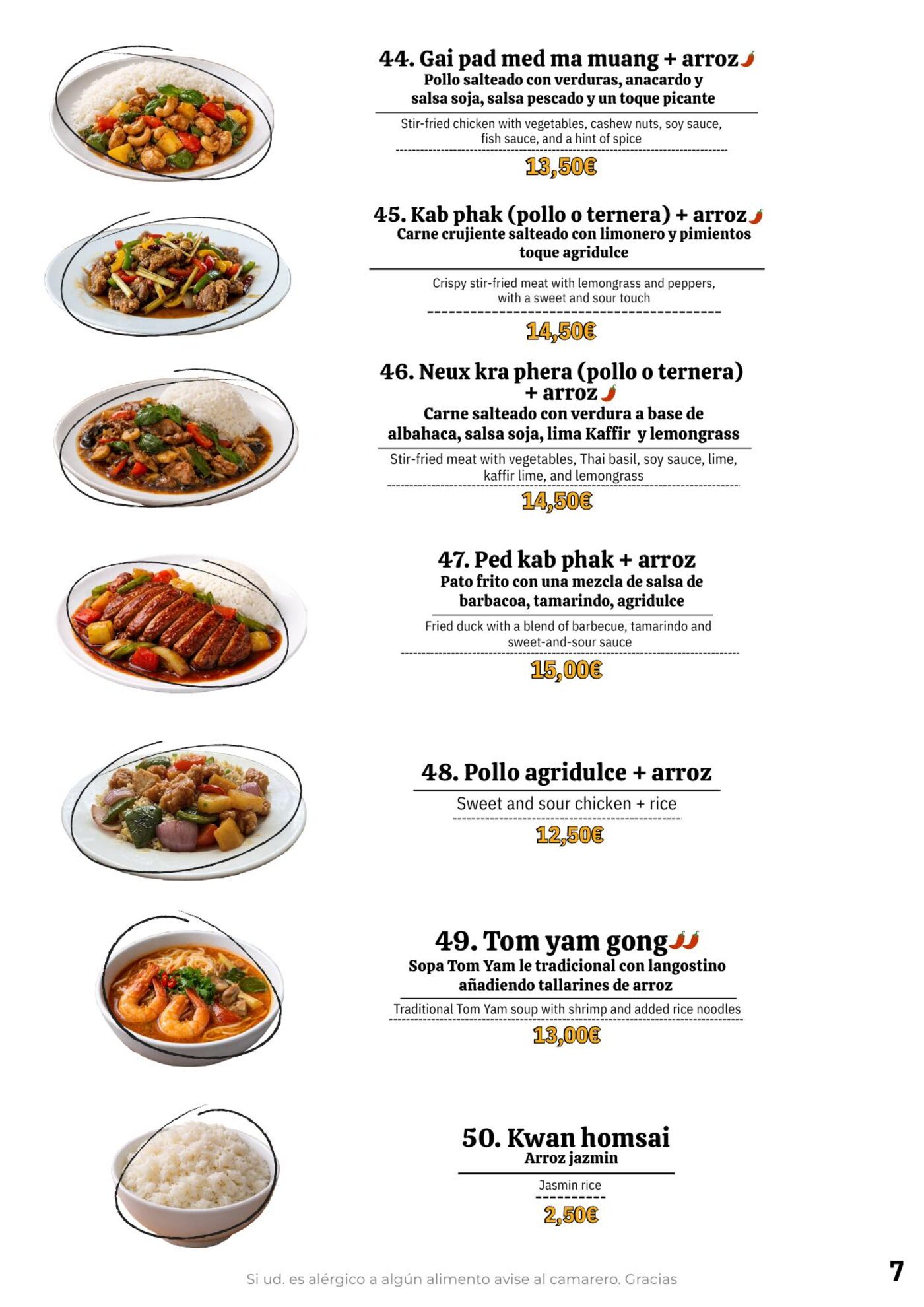 Iberico Thai menu — page 9