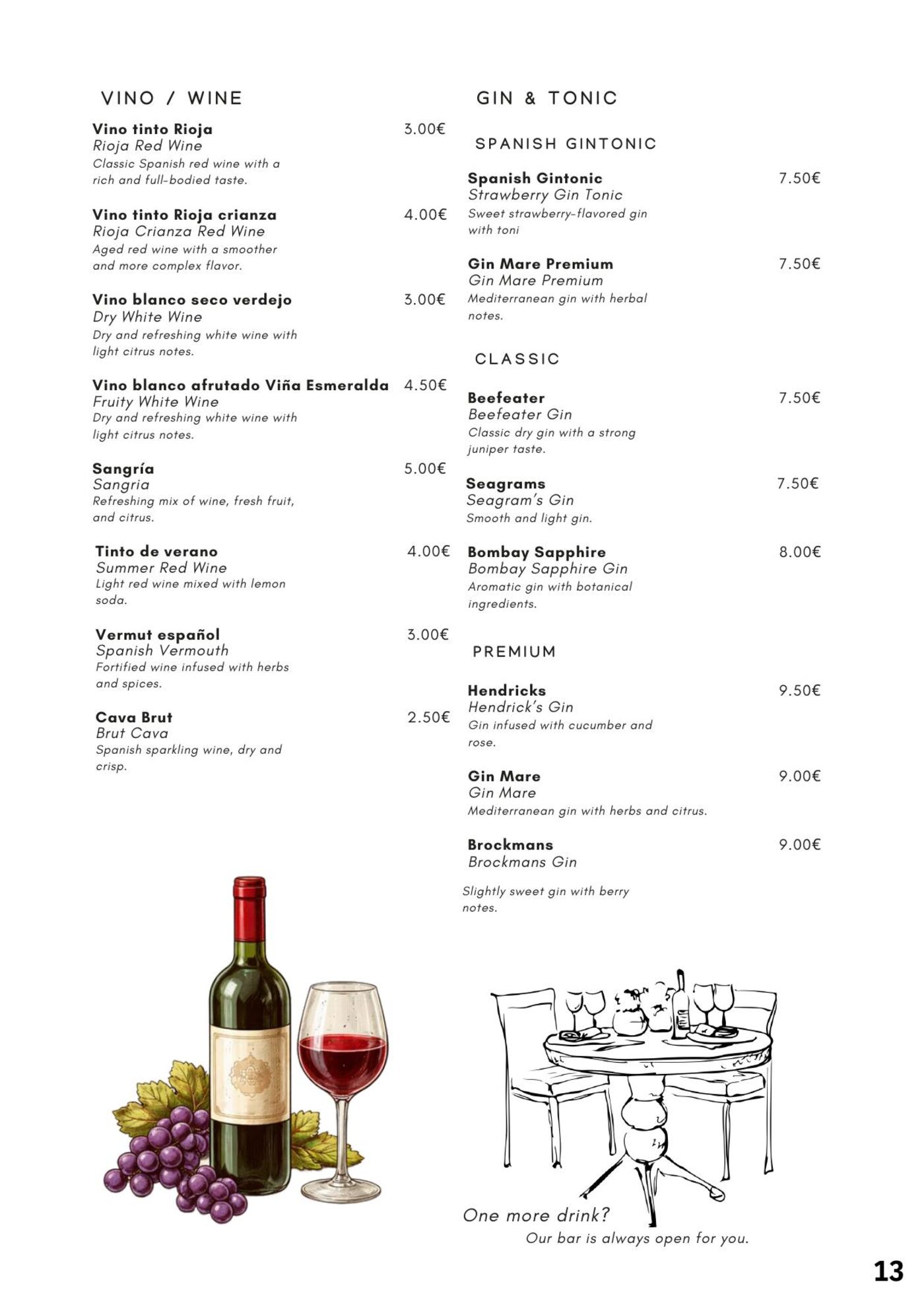 Iberico Thai menu — page 15